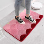 Tapis de Bain Rouge Rose Doux