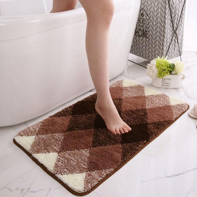 Tapis de Bain Salle de Bain Marron