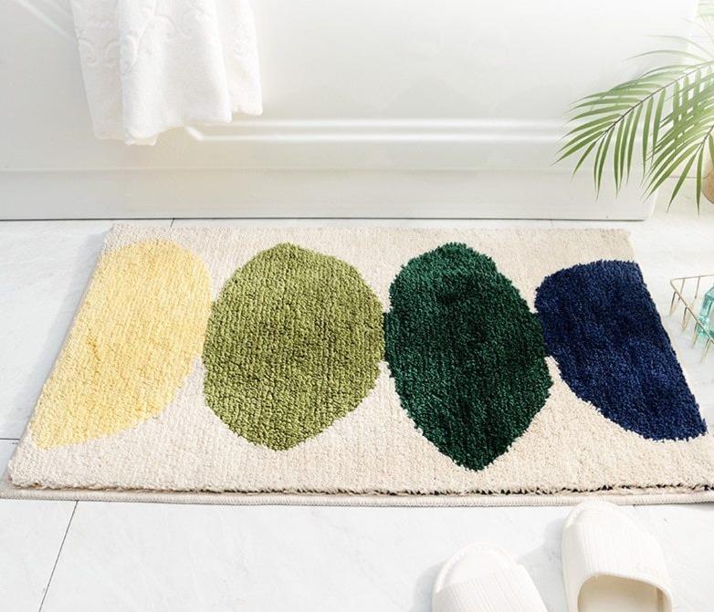 Tapis de Bain Vert et Blanc