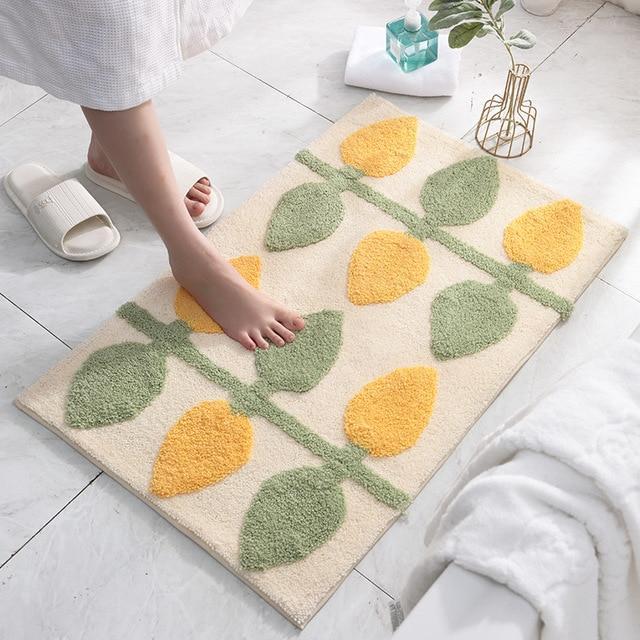 Tapis de Bain Vert Jaune