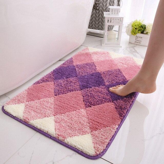 Tapis de Bain Violet Rose Doux