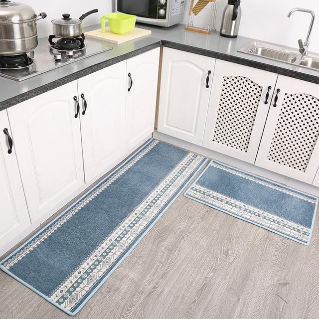 Tapis de Cuisine Bleu
