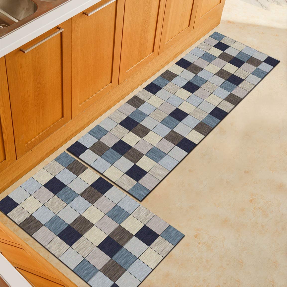 Tapis de Cuisine Effet Carrelage