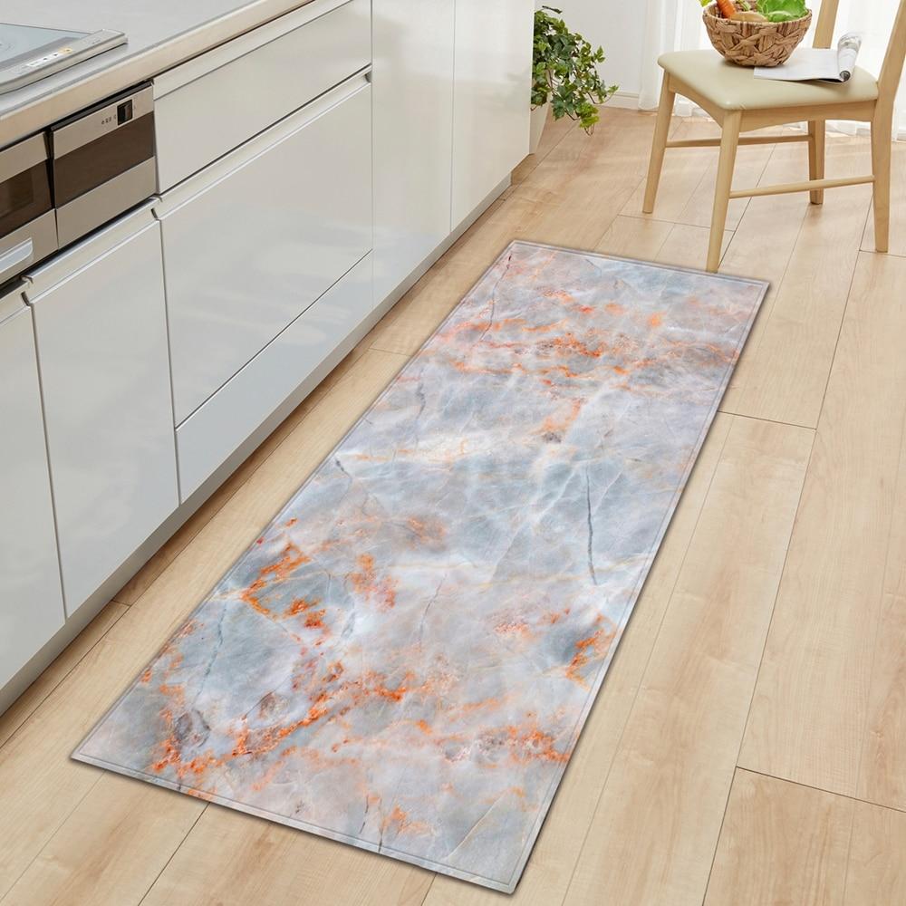 Tapis de Cuisine Effet Marbre