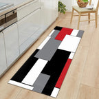 Tapis de Cuisine Noir et Rouge