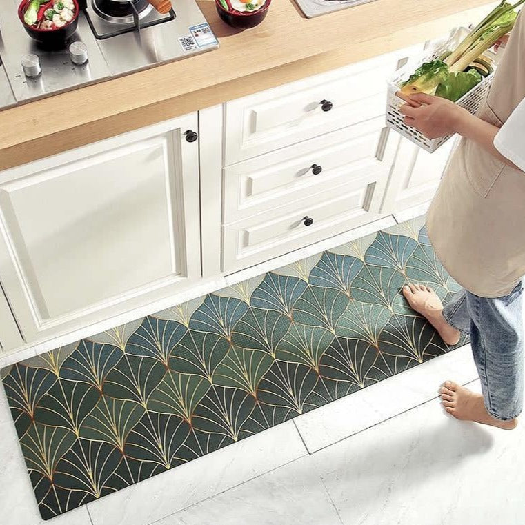 Tapis de Cuisine Vinyle Vert