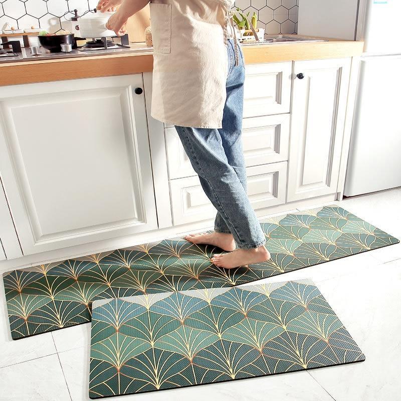 Tapis de Cuisine Vinyle Vert
