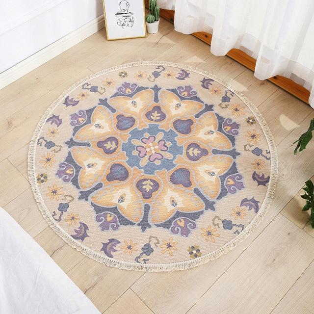 Tapis de Salon Beige et Violet