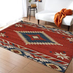 Tapis de Salon Rouge et Beige