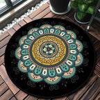 Tapis de Sol Rond Fleur