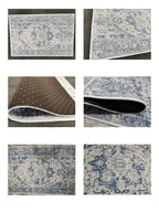 Tapis Effet Vintage Bleu