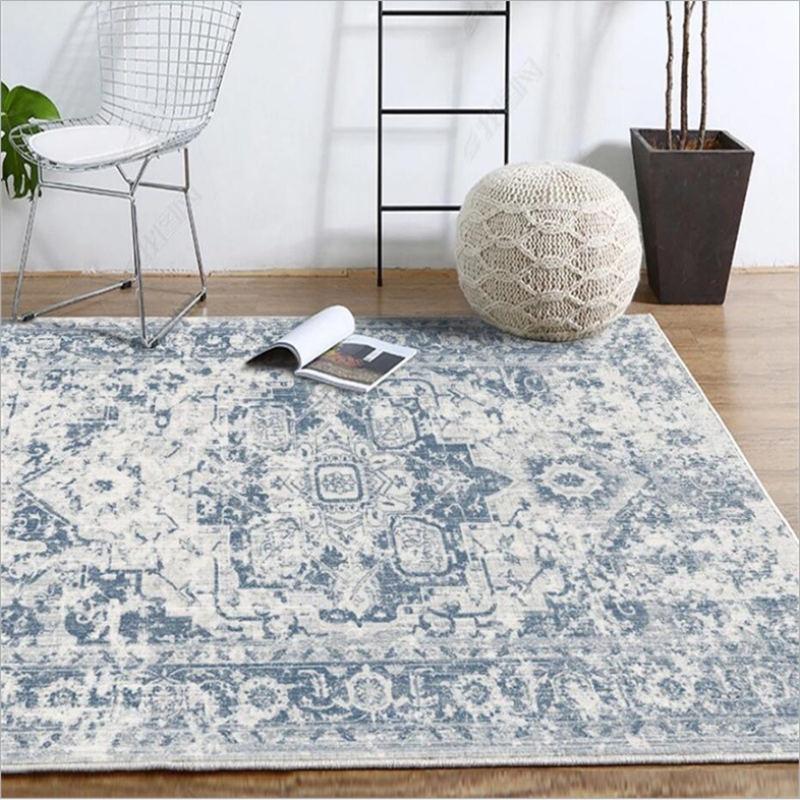Tapis Effet Vintage Bleu