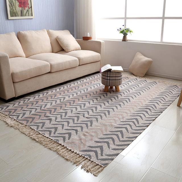 Tapis en Coton Tissé