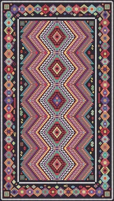 Tapis Ethnique Multicolore