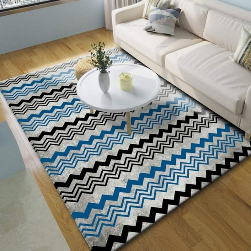 Tapis Gris et Bleu Canard