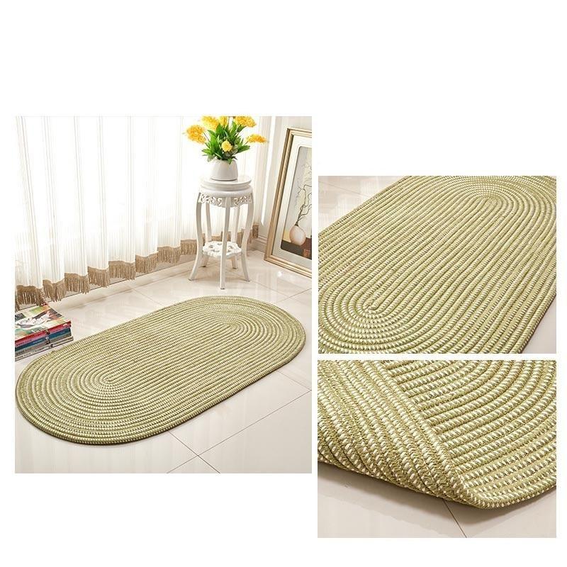 Tapis Jute Ovale Vert