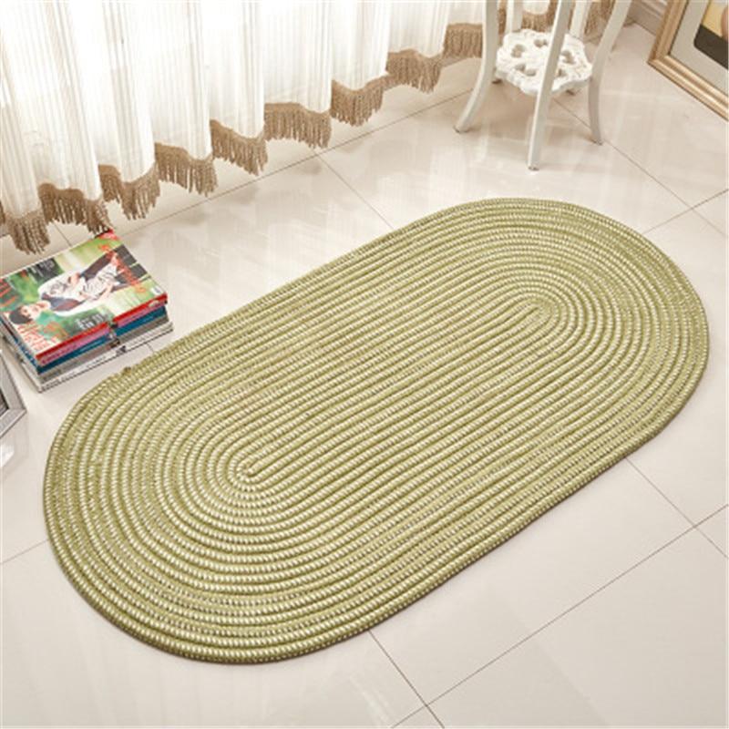 Tapis Jute Ovale Vert