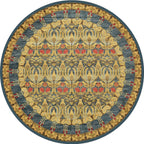 Tapis Jaune Moutarde Rond