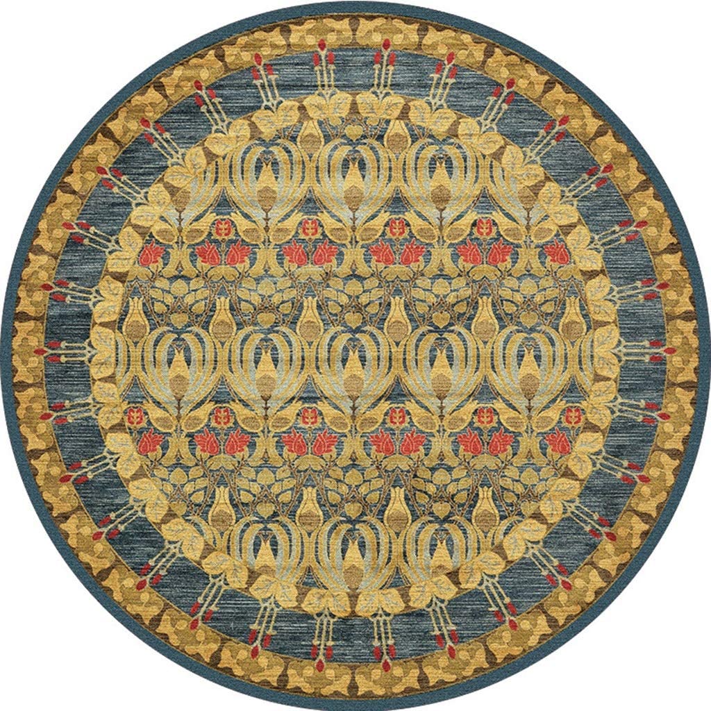 Tapis Jaune Moutarde Rond