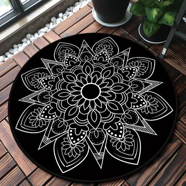 Tapis Mandala Noir