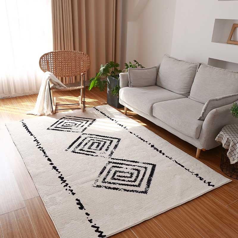 Tapis Marocain Laine Blanc