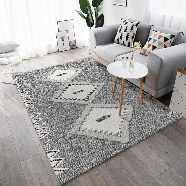 Tapis Moderne Gris