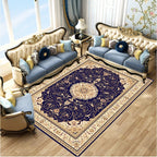 Tapis Motif Marocain Bleu