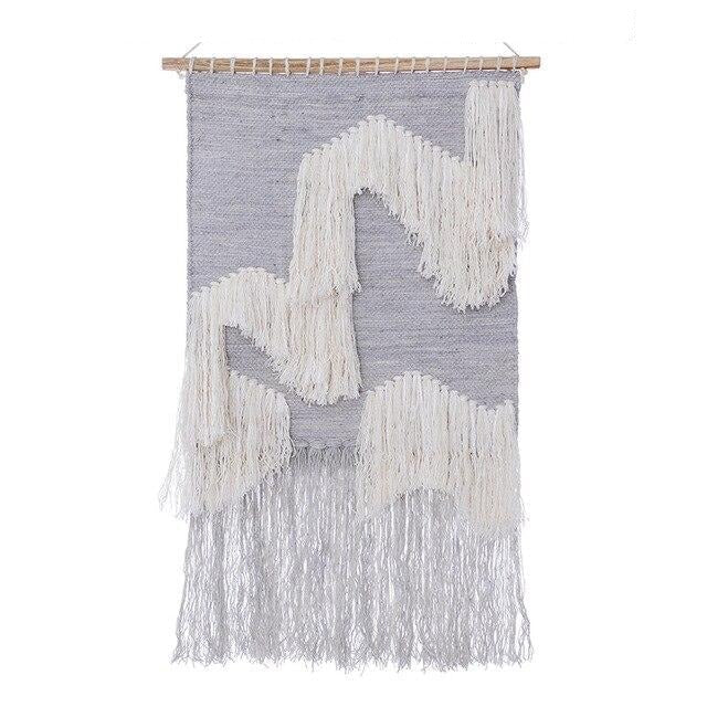 Tapis Mural Gris et Blanc