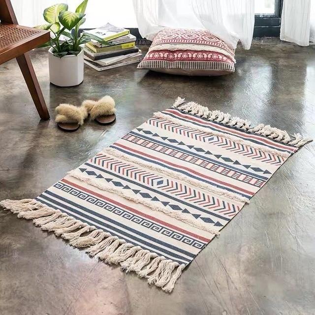 Tapis Naturel Bohème En Jute
