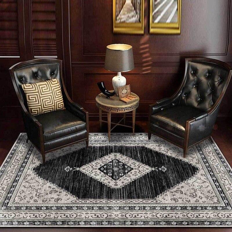 Tapis Persan Noir Anthracite