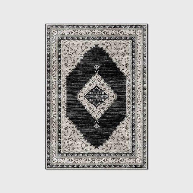 Tapis Salon Noir Gris