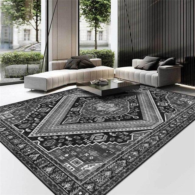 Tapis Persan Noir et Blanc