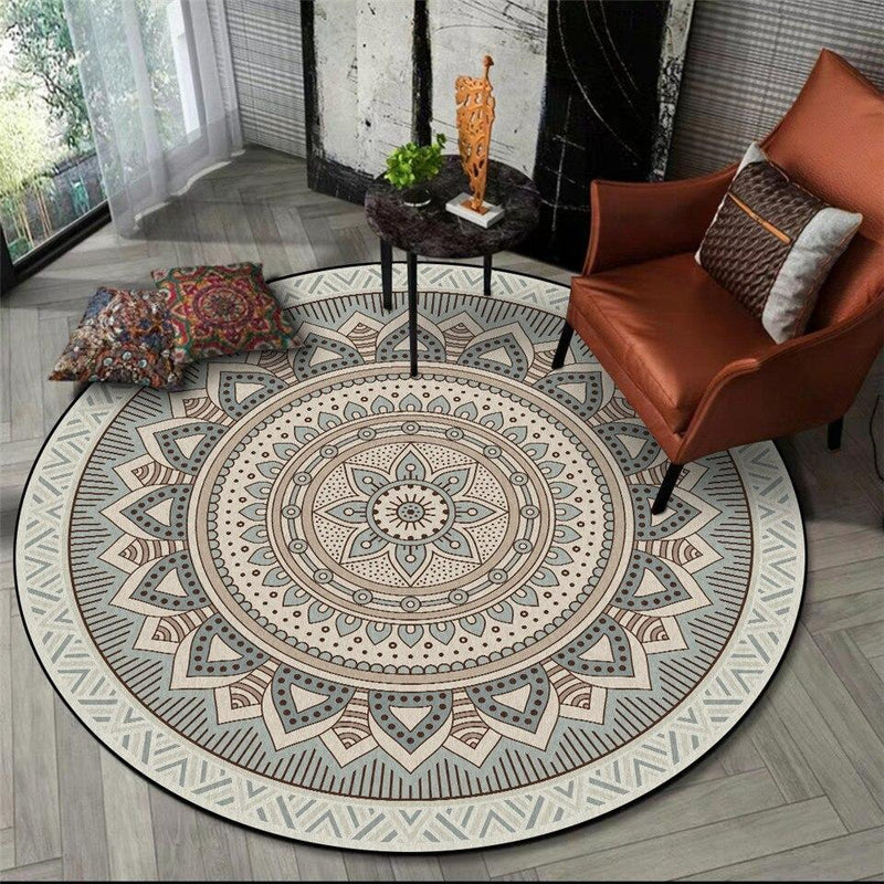 Tapis Rond Beige 120 cm