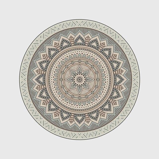 Tapis Rond Beige 120 cm