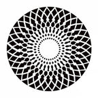 Tapis Rond Blanc et Noir