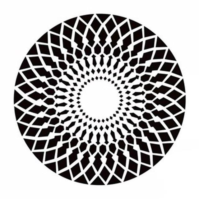 Tapis Rond Blanc et Noir