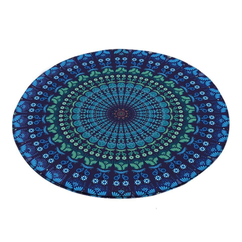 Tapis Rond Bleu Marine