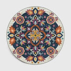 Tapis Rond Fleuri
