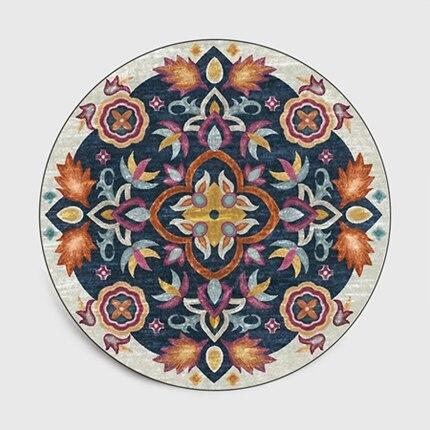 Tapis Rond Fleuri