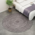 Tapis Rond Gris Anthracite