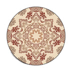 Tapis Rond Marron Beige 