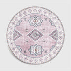 Tapis Rond Rose Poudré