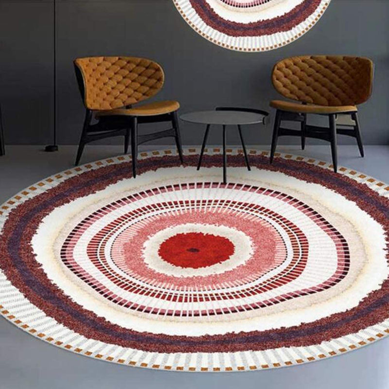 Tapis Rond Rouge 120 cm