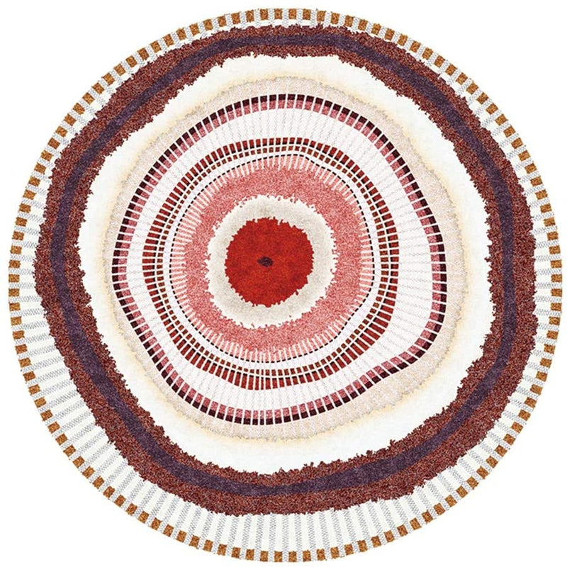 Tapis Rond Rouge 120 cm