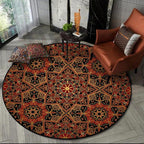 Tapis Rond Rouge et Noir