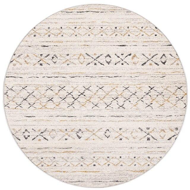 Tapis Rond Style Berbère Beige