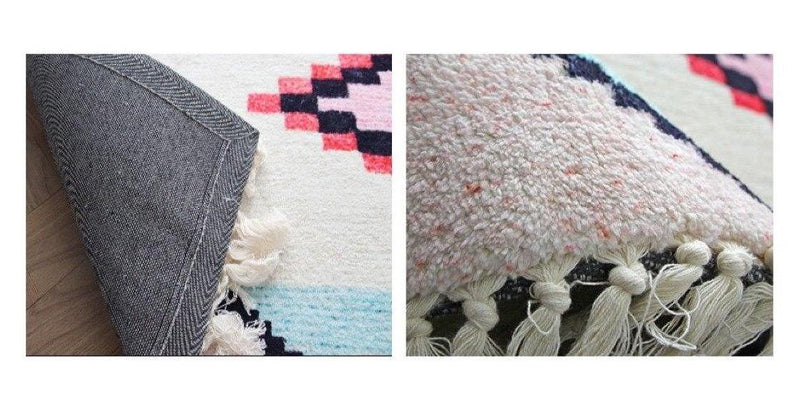 Tapis Rose et Bleu