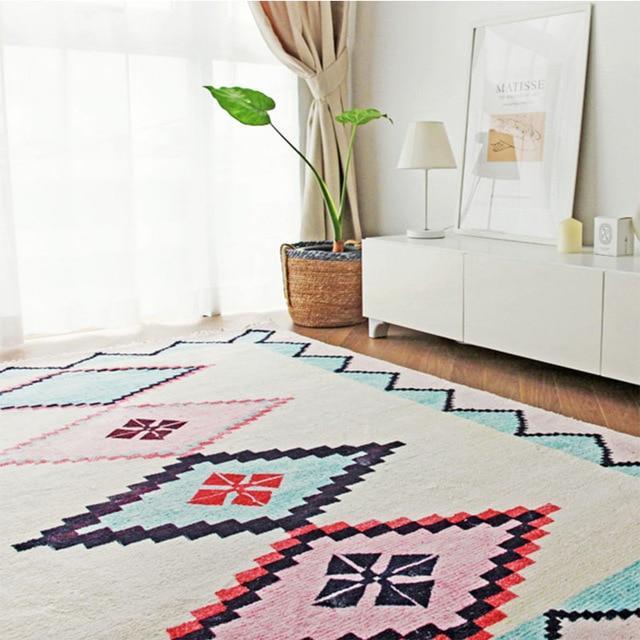 Tapis Rose et Bleu