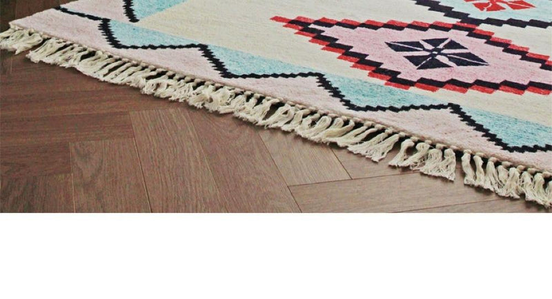 Tapis Rose et Bleu