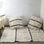 Tapis Berbère Blanc Rare 